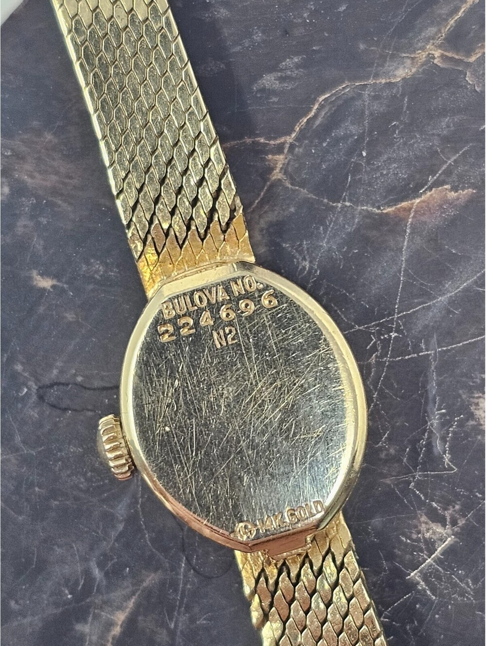 Vintage Bulova Dior 14K Solid Gold Ladies Watch 23 Jewels - Picture 4 of 9